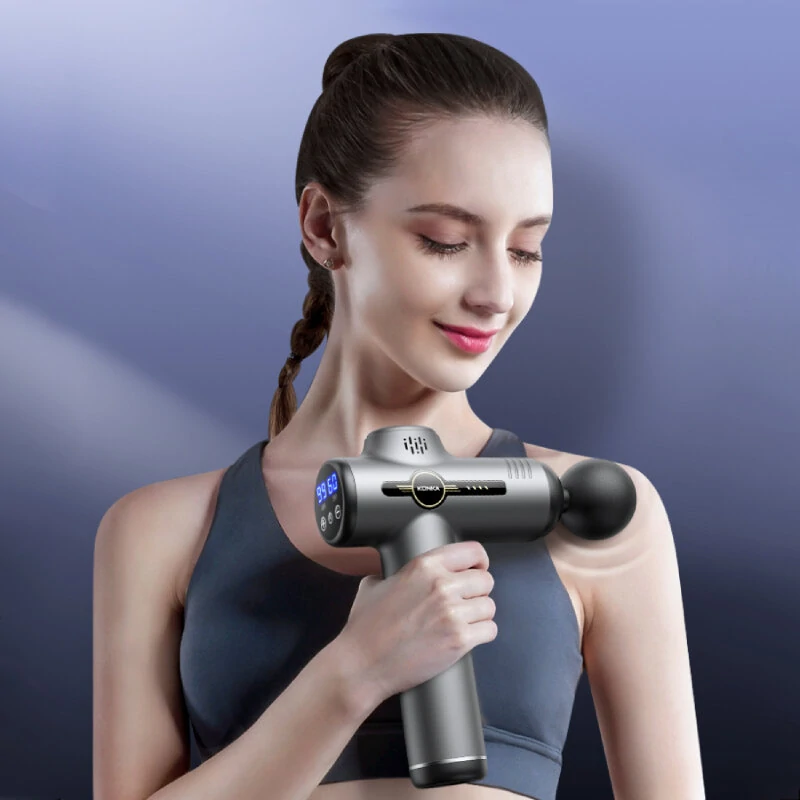 (image for) KONKA A9 Professional Massage Gun Electric Shock Muscle Relaxation Vibration Fitness Massager For Body Neck Ladies Home Travel Fascia Gun